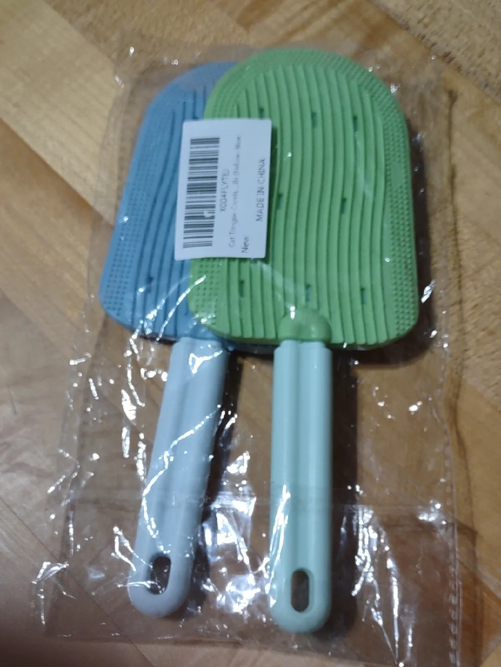 Dual Pack Silicone Pet Brush - Mint & Baby Blue